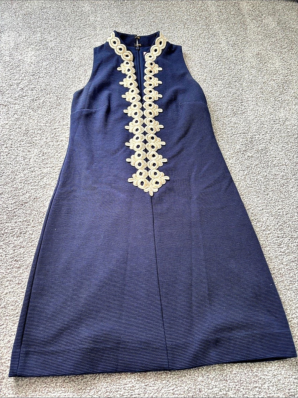 Lilly Pulitzer Shift Dress Mini Blue Size XS
